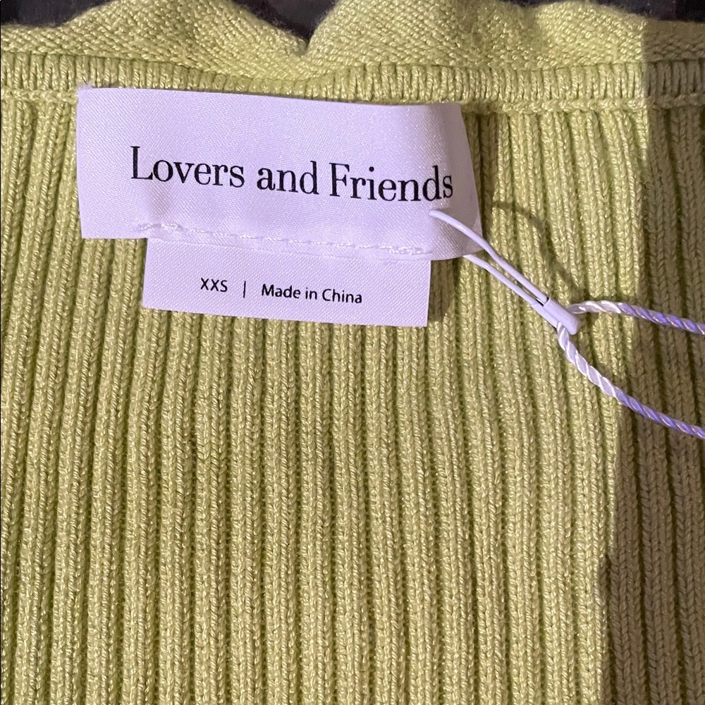Lovers + Friends Lime Ruffled Cardigan - Picture 2 of 4